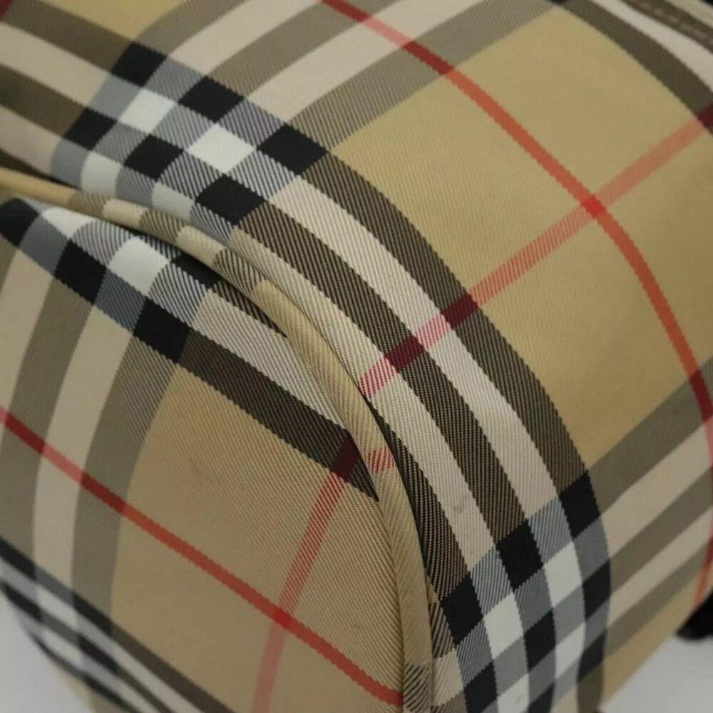BURBERRY Golf Nova Check Backpack Canvas Beige Auth 95671 - Picture 9 of 16